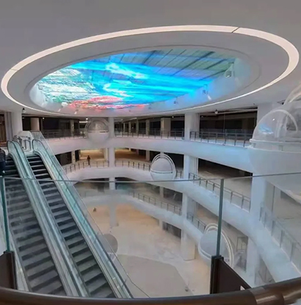 北京金石广场LED通明天幕屏项目